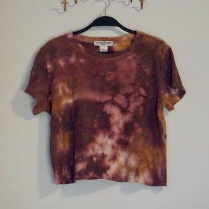 Tie dye T-shirt Burgandy/orange